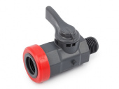 Кран шаровый, ПВХ, наружная и внутренняя резьба G 1/4”