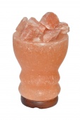 Лампа из гималайской соли в виде высокой фигурной чаши с диммером (2,5 кг)