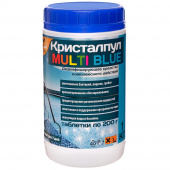 Дезинфицирующее средство Кристалпул MULTI BLUE 5 в 1 для бассейнов, табл. 20 г, банка 1 кг