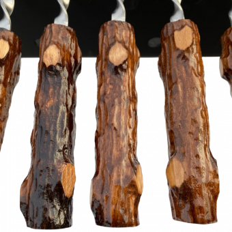 Шампура с деревянной ручкой 45 см «пенёк»