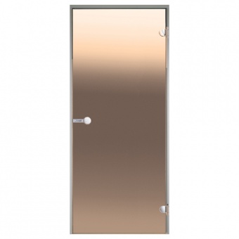 Дверь с алюминиевой коробкой 700/1900 (стекло: серое/бронза/прозрачное)