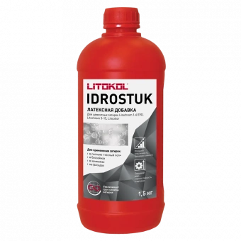 Латексная добавка для затирки IDROSTUK (1,5 кг.) фото 